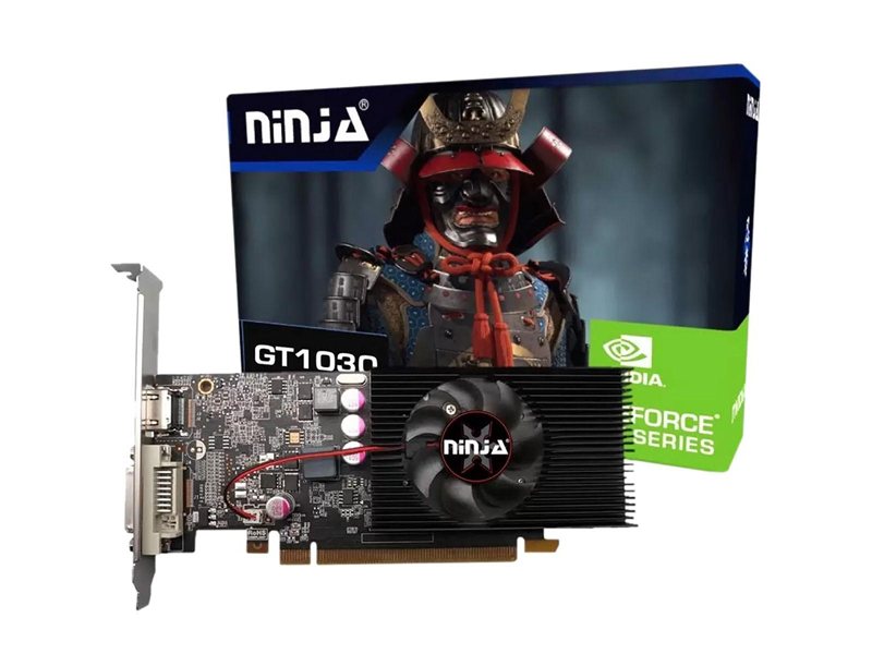 Видеокарта Ninja (Sinotex) GT1030 2GB GDDR5 64bit DVI HDMI 1FAN LP RTL {20} (607820)