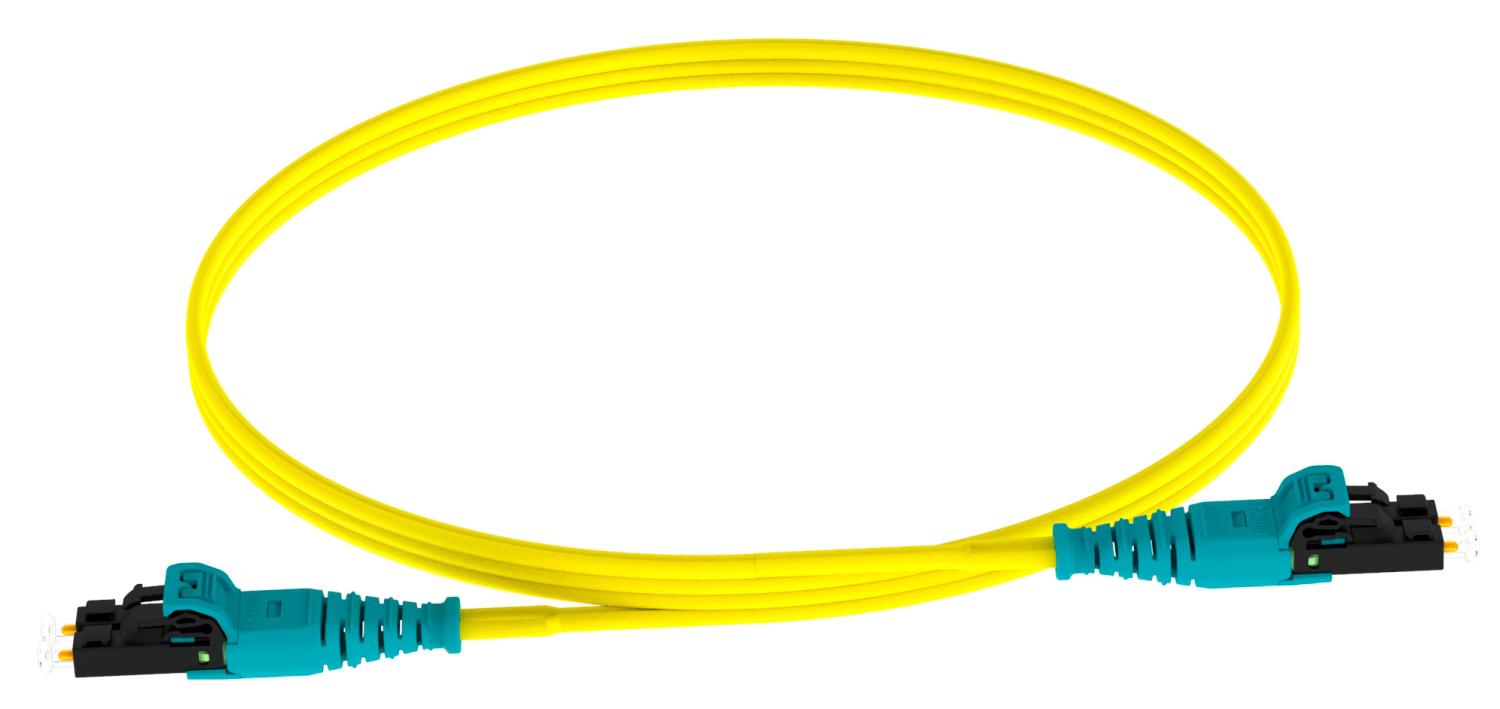 Патч-корд Panduit F92ELQ1Q1SNM003 2x9/125 OS1/OS2 LC push-pull-LC push-pull 3м LSZH желтый