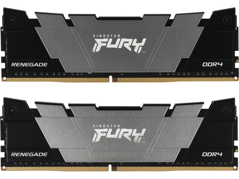 Память DDR4 2x8GB 4800MHz Kingston KF448C19RB2K2/16 Fury Renegade Black RTL Gaming PC4-38400 CL19 DIMM UDIMM 288-pin 1.5В kit single rank с радиатором Ret
