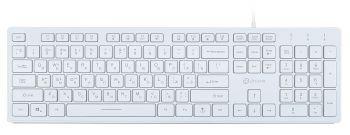 Клавиатура Оклик 550ML белый USB slim Multimedia LED (1061618) кабель 1.5м