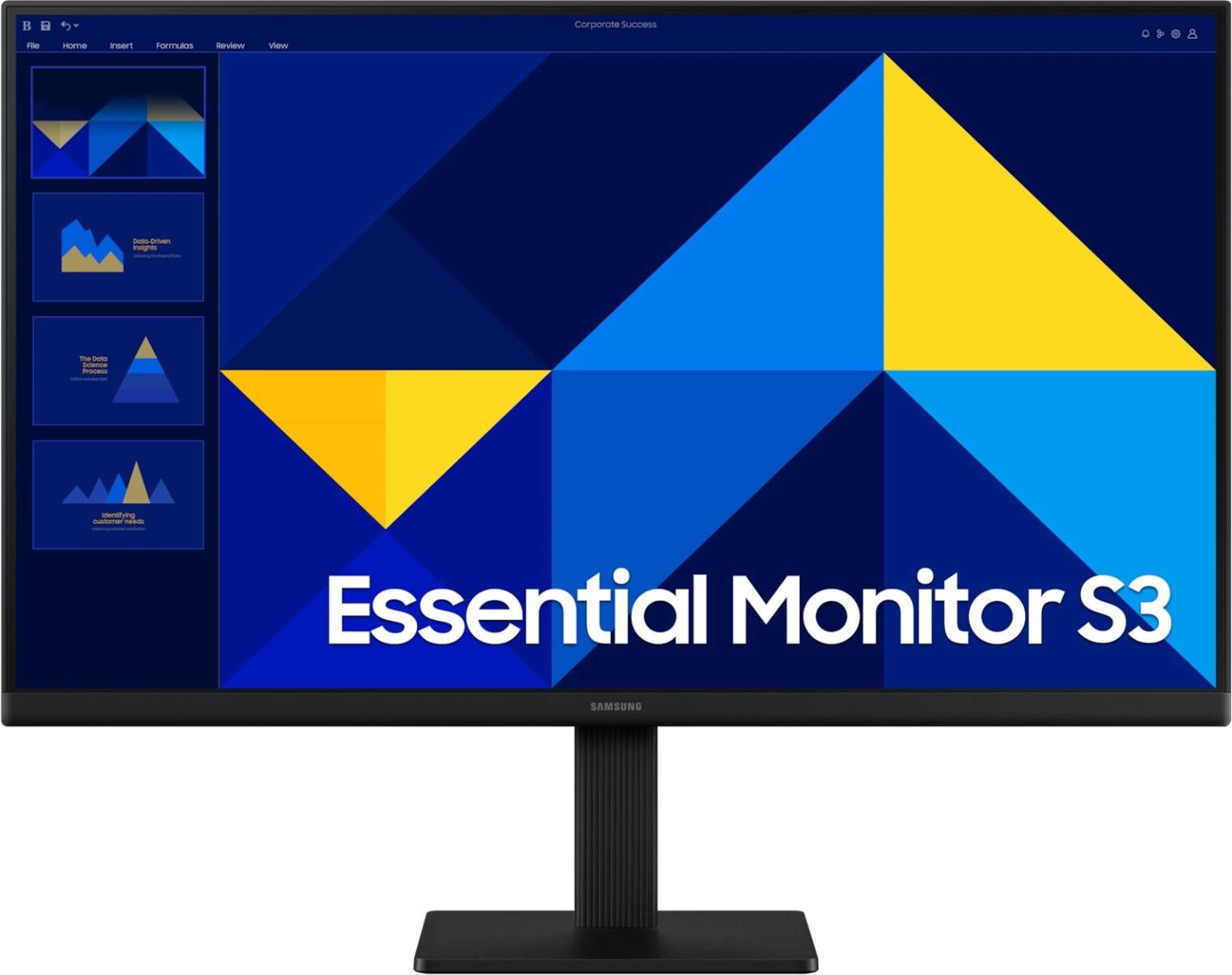 Монитор Samsung 24" Essential S3 S24D300GAIXCI черный IPS LED 16:9 HDMI матовая 250cd 178гр/178гр 1920x1080 100Hz VGA FHD 2.4кг