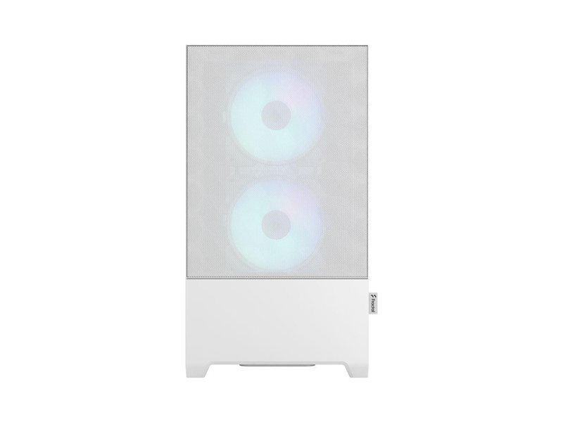 Корпус ПК без блока питания/ Case Fractal Design Pop Mini Air RGB TG Clear Tint, Mini-Tower, 3x120mm RGB, 2xUSB-A 3.2 mATX, mITX White