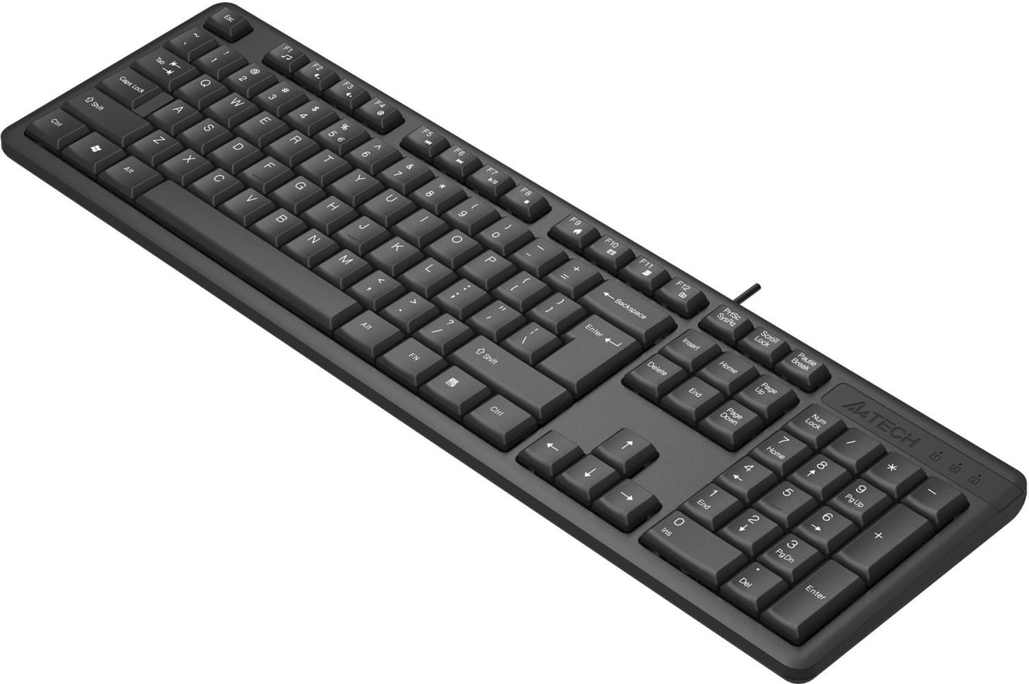 Клавиатура A4Tech KR-3 черный USB кабель 1.5м