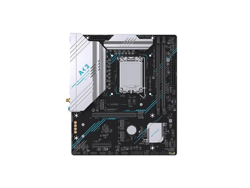 MAXSUN MS-B760M GAMING WIFI ACE 2 (Socket 1700, mATX, 2*DDR5, DP/2*HDMI, 2*SATA3, 3*M.2, 1xPCI-E x16 /1xPCI-E x4, 1*Type-C, 2*USB 2.0,  2*USB 3.2 , LAN 1*2.5G, Wi-Fi 6, ARGB,  RTL)