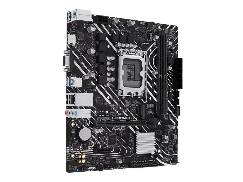 Материнская плата ASUS PRIME H610M-K, LGA1700, H610, 2*DDR5, 4*SATA, 1*M.2, 2*USB 3.2, 4*USB 2.0, 1*PCIx16, 1*PCIx1, HDMI+VGA, mATX; 90MB1GA0-M0EAY0