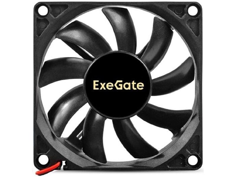 Exegate EX295236RUS Вентилятор 12В DC ExeGate ExtraSilent ES08015B2P (80x80x15 мм, 2-Ball (двойной шарикоподшипник), 2pin, 1700RPM, 17dBA)