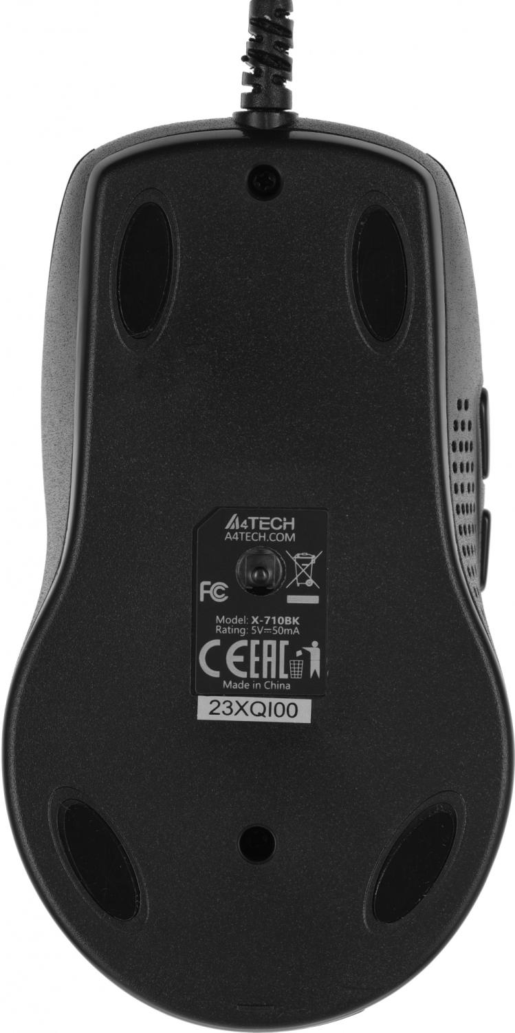 Мышь A4Tech X-7120 черный оптическая 2000dpi USB 7but (X-710BK+X7-200MP)
