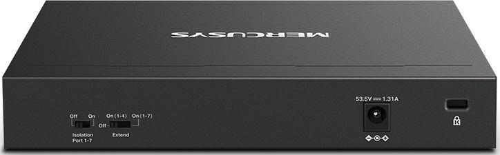 Коммутатор Mercusys MS108GP (L2) 8x1Гбит/с 7PoE+ 65W неуправляемый