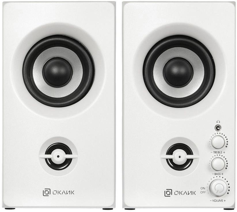 Колонки Оклик OK-164 2.0 белый 30Вт