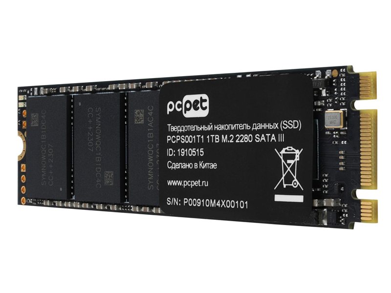 Накопитель SSD PC Pet SATA-III 1TB PCPS001T1 M.2 2280 OEM