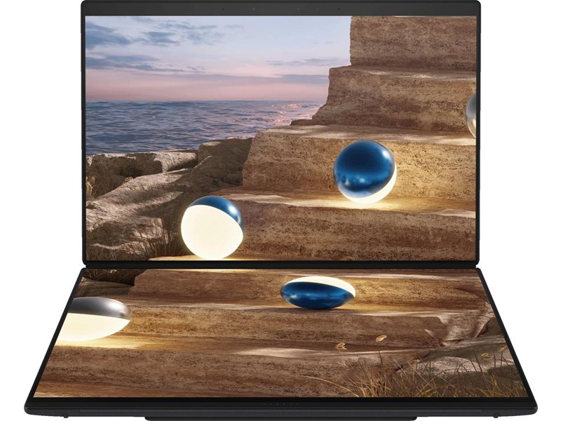 Ноутбук Asus ZenBook Duo UX8407AA-SN426X Core Ultra X7 358H 32Gb SSD1Tb Intel Arc B390 14" OLED Touch 3K (2880x1800) Windows 11 Pro grey WiFi BT Cam (90NB16V1-M00P90)