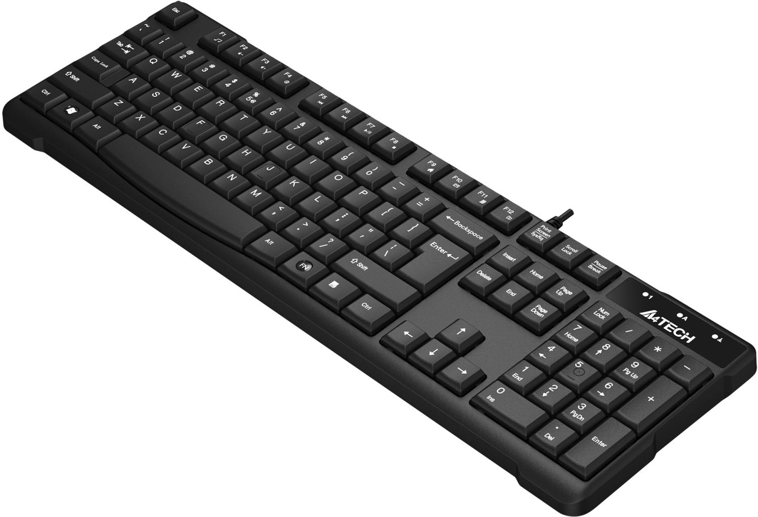 Клавиатура A4Tech KR-750 черный USB (KR-750 BLACK) кабель 1.5м