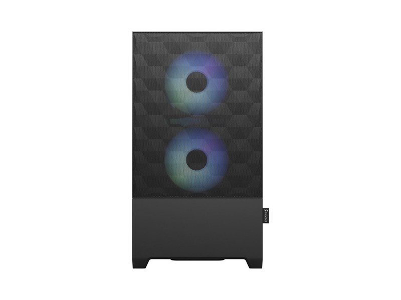 Корпус ПК без блока питания/ Case Fractal Design Pop Mini Air RGB TG Clear Tint, Mini-Tower, 3x120mm RGB, 2xUSB-A 3.2 mATX, mITX Black