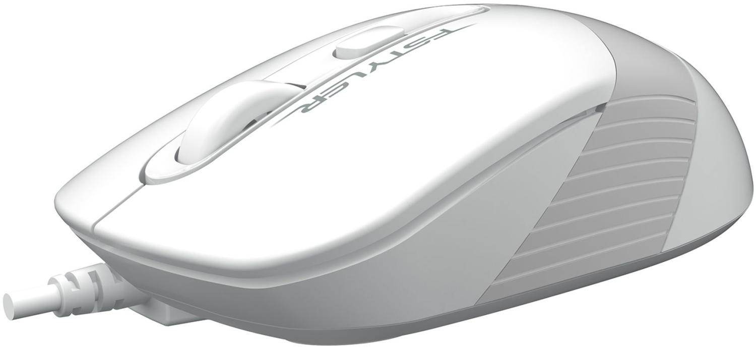 Мышь A4Tech Fstyler FM10S белый/серый оптическая 1600dpi silent USB 3but (FM10S USB WHITE)