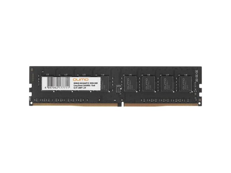 QUMO DDR4 DIMM 8GB QUM4U-8G2666P19 PC4-21300, 2666MHz OEM/RTL