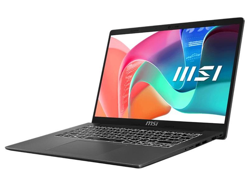 Ноутбук MSI Modern 14 F1MG Core 5 120U 14" FHD (1920*1080),IPS, DDR4 16GB (8GB*2),512GB SSD Intel Graphics,backlight,46.8Wh,1.5kg,1y,Dos,Platinum Gray