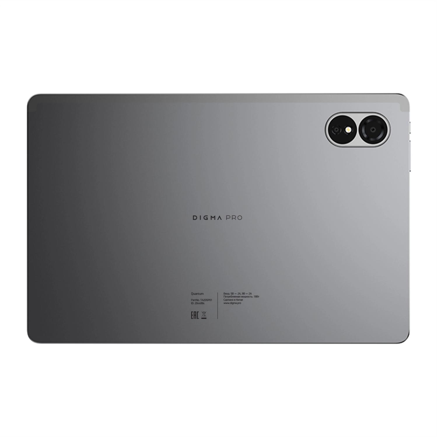 Планшет Digma Pro Quantum T606 (1.6) 8C RAM6Gb ROM128Gb 11" In-Cell 1280x800 4G Android 14 серый 13Mpix 5Mpix BT WiFi microSD 2Tb 7000mAh 600hrs