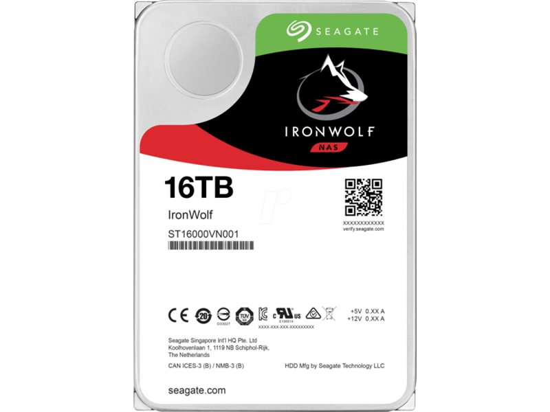 Жесткий диск/ RECERTIFIED HDD Seagate SATA3 16TB IronWolf NAS 7200rpm 256MB 1 year warranty RECERTIFIED