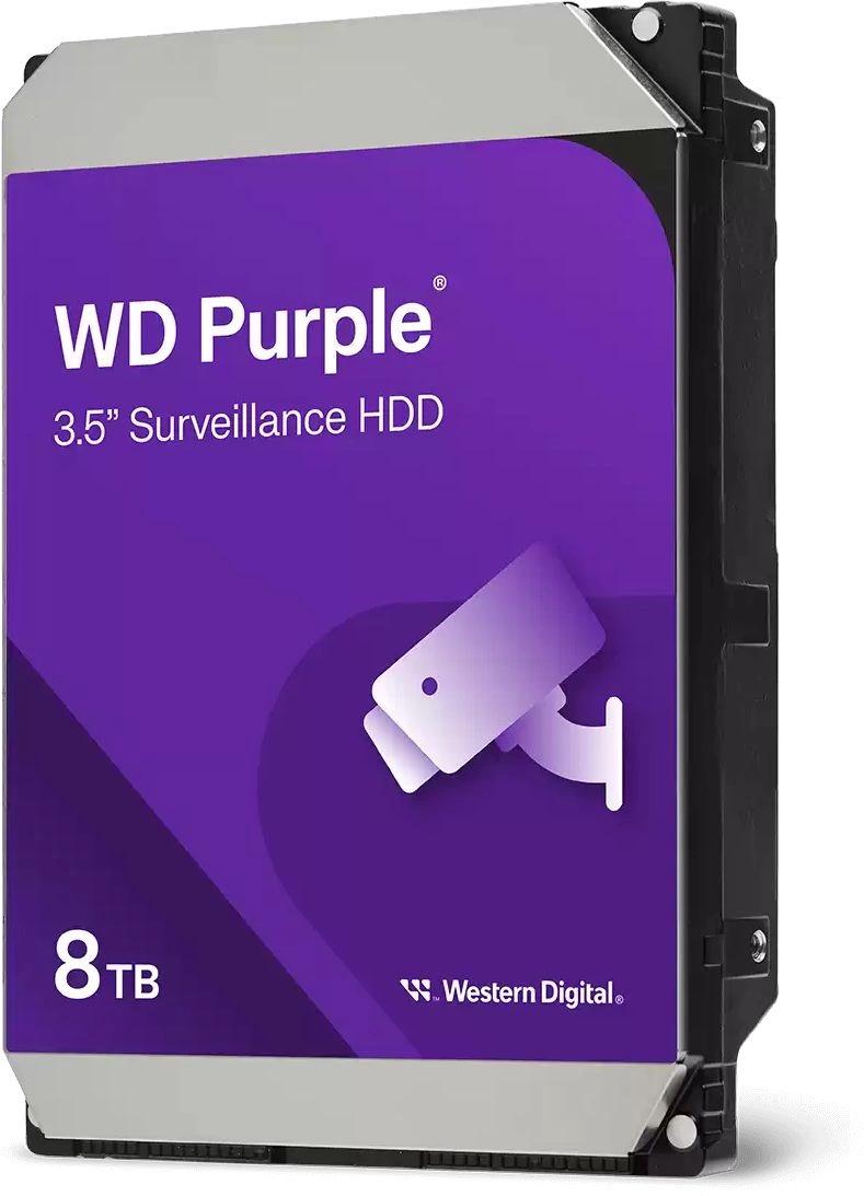 Жесткий диск WD SATA-III 8TB WD85PURZ Surveillance Purple (5640rpm) 256Mb 3.5"