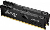 Память DDR4 2x8GB 3200MHz Kingston KF432C16BBK2/16 Fury Beast Black RTL Gaming PC4-25600 CL16 DIMM UDIMM 288-pin 1.35В kit dual rank с радиатором Ret