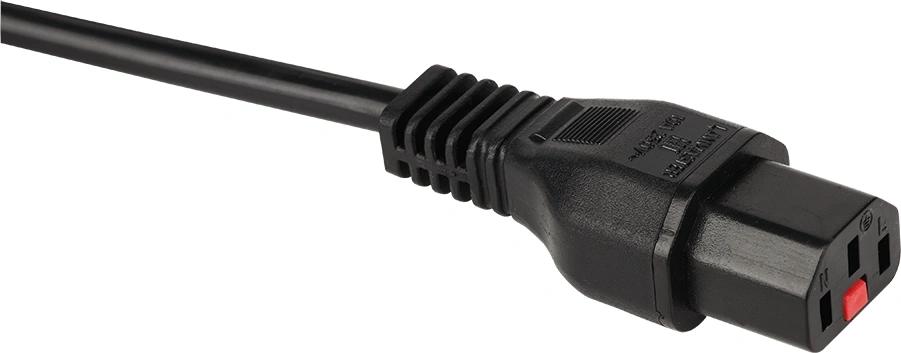 Шнур питания Lanmaster LAN-PP13L/SH-1.5-BK C13-Schuko проводник.:3x0.75мм2 1.5м 220В 10А черный