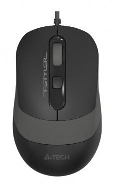 Мышь A4Tech Fstyler FM10 черный/серый оптическая 1600dpi USB 4but (FM10 GREY)