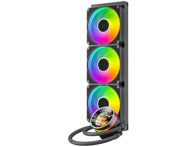 Система водяного охлаждения ID-Cooling SL360 V2 ARGB Soc-AM5/AM4/1200/1700/1851 черный 4-pin 31dB Al+Cu LCD 350W Ret
