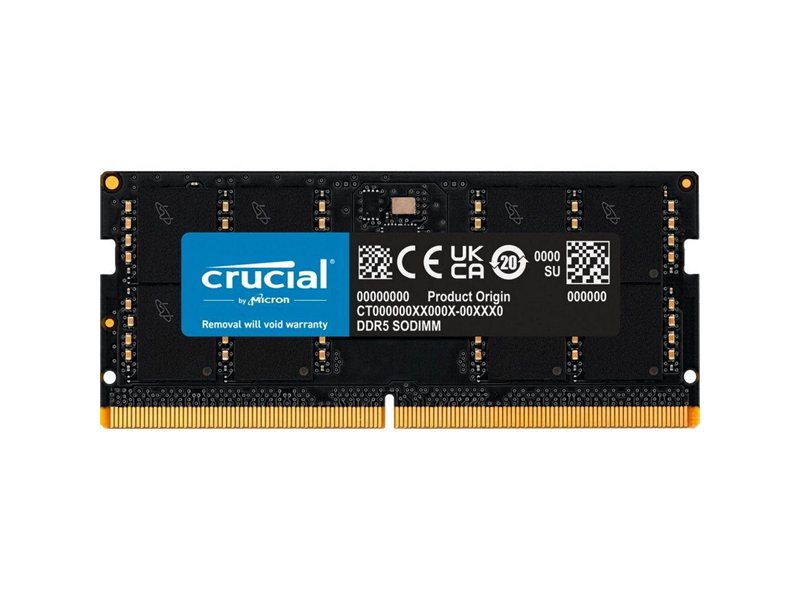 Оперативная память Crucial by Micron 32GB DDR5-5600 SODIMM (CT32G56C46S5) CL46 1.1V, 1 Year Warrаnty OEM