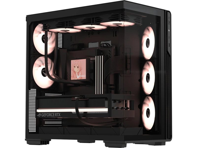 корпус Formula V Line Crystal Z7 PA Black, ATX, TYPE-C*1, USB3.0*1, Front+Side Glass, SIDE 3x PERFORMANCE ARGB, REAR 2x PERFORMANCE ARGB