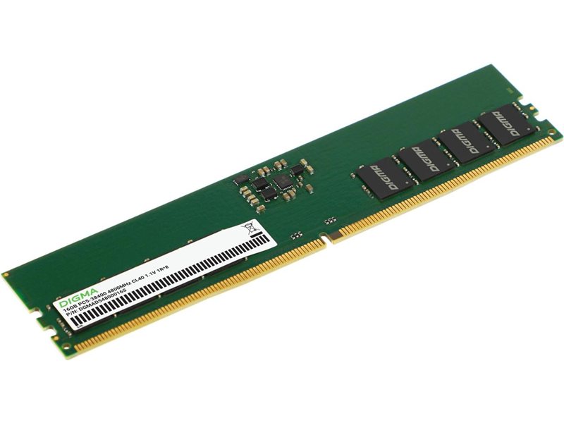 Память DDR5 32GB 4800MHz Digma DGMAD54800032D RTL PC5-38400 CL40 DIMM UDIMM 288-pin 1.1В dual rank Ret