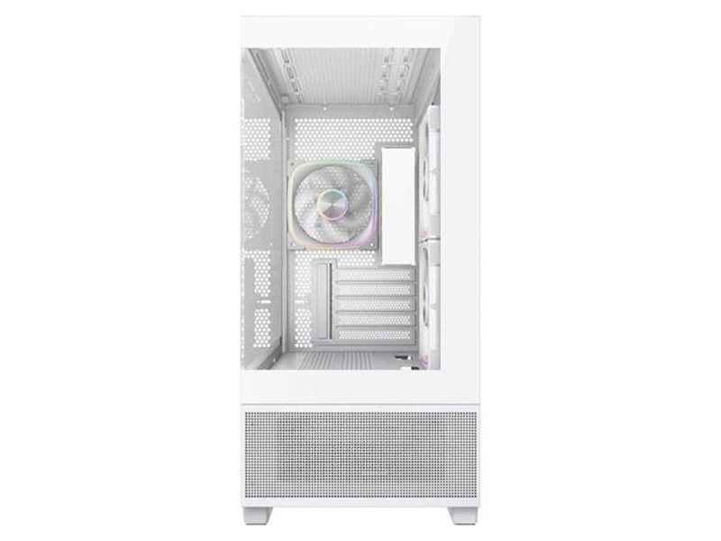 Powercase Корпус Vision Micro S4W, Tempered Glass, Type-C, 3x 120mm ARGB PWM Fan, ARGB+PWM HUB, белый, mATX (CVMMSHW-A3)