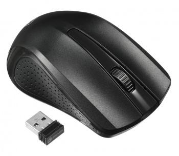 Мышь Оклик 485MW черный оптическая 1600dpi беспров. USB для ноутбука 3but (997819)