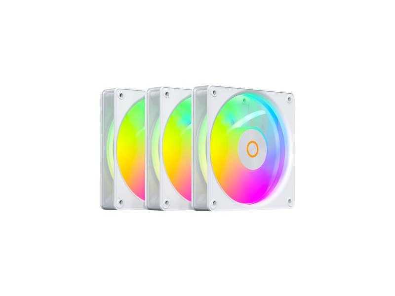 Вентилятор для корпуса Ocypus Gamma F12 Elite WH ARGB REVERSE BLADE 3 IN 1, 120x120x25mm, 4-PIN PWM, 600-1800 RPM, 26 DBA MAX, HYDRO BEARING