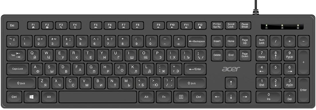 Клавиатура + мышь Acer OCC504 клав:черный мышь:черный USB Multimedia (ZL.ACC11.00M)