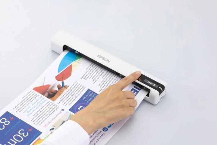 Сканер протяжный Epson WorkForce DS-80W (B11B253402) A4 белый