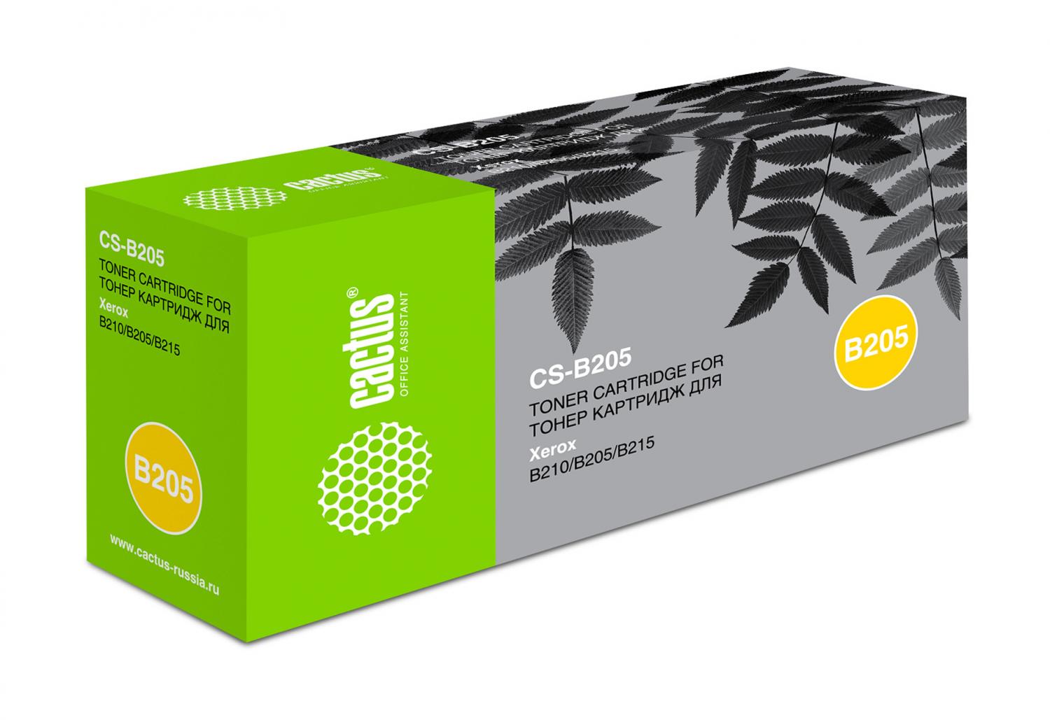 Картридж лазерный Cactus CS-B205 106R04348 черный (3000стр.) для Xerox B205/210/215