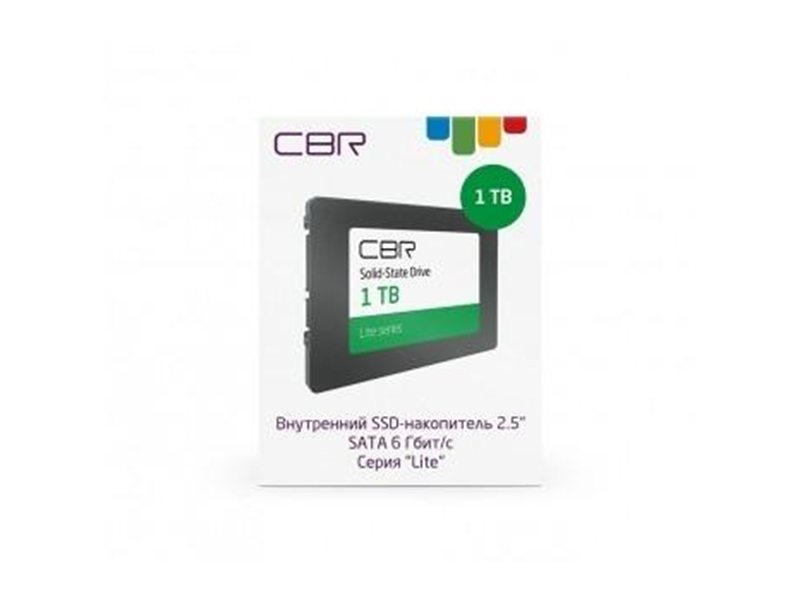 CBR SSD-001TB-2.5-LT22, Внутренний SSD-накопитель, серия "Lite", 1TB, 1024 GB, 2.5", SATA III 6 Gbit/s, SM2259XT, 3D TLC NAND, R/W speed up to 550/520 MB/s, TBW (TB) 500