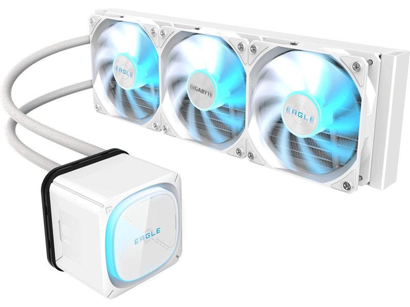 Система водяного охлаждения Gigabyte Eagle 360 ICE ARGB Soc-AM5/AM4/1200/1700/1851 белый 4-pin 13-37.6dB Al Ret (GP-GIGABYTE EAGLE 360I)