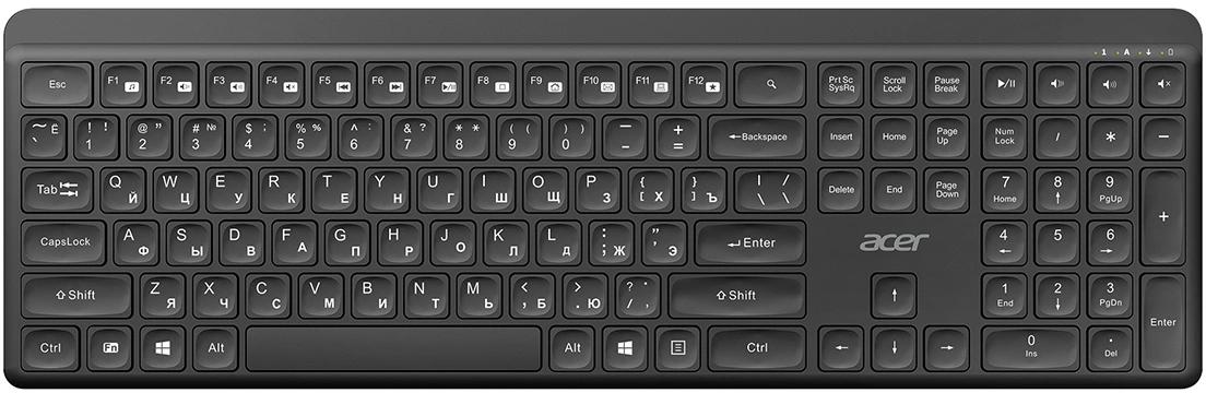 Клавиатура + мышь Acer OCC502 клав:черный мышь:черный USB беспроводная Multimedia (ZL.ACC11.00J)