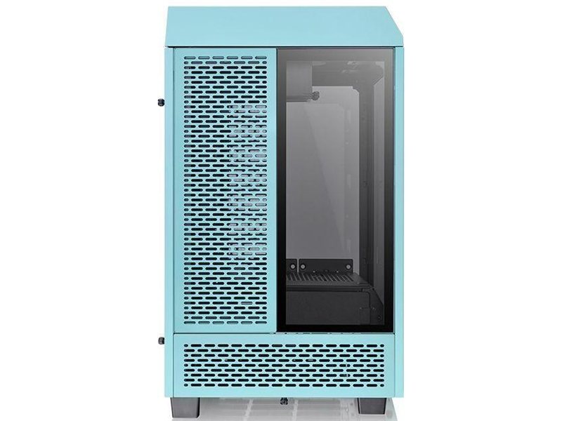 Корпус Thermaltake The Tower 100 Turquoise голубой без БП miniITX 1x120mm 3x140mm 2xUSB3.0 audio bott PSU