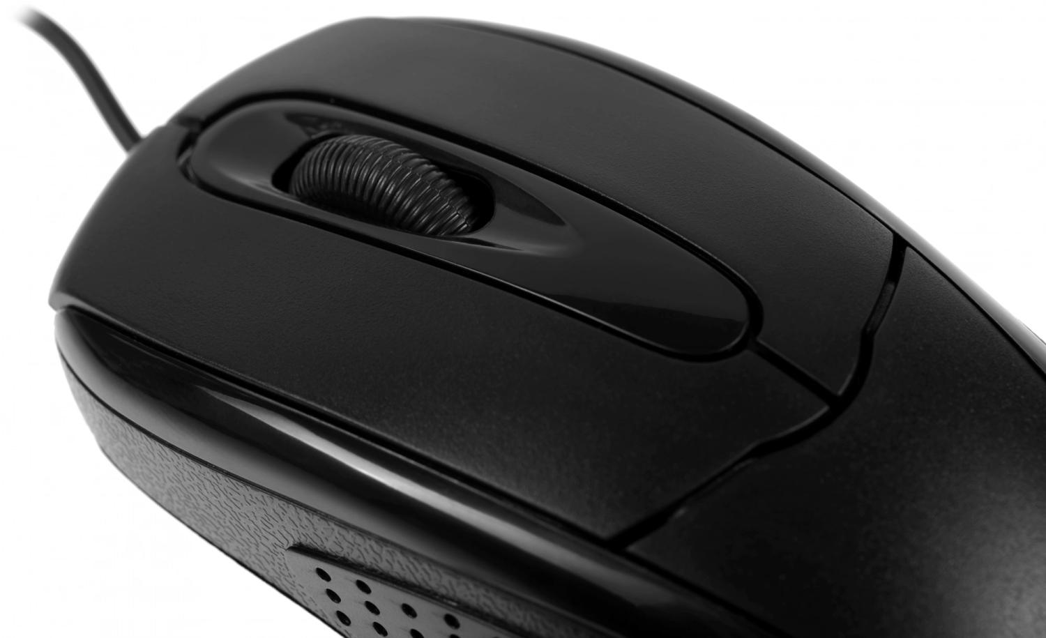 Мышь Оклик 305M черный оптическая 1000dpi USB 3but (412850)