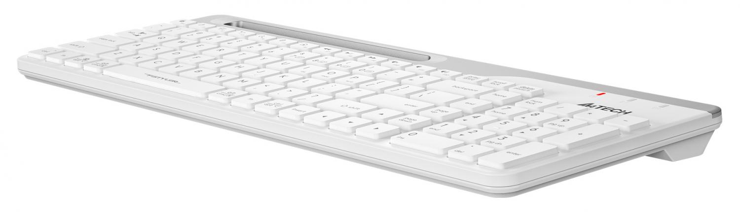 Клавиатура A4Tech FBK25 белый/серый USB беспроводная BT/Radio slim Multimedia (FBK25 WHITE)