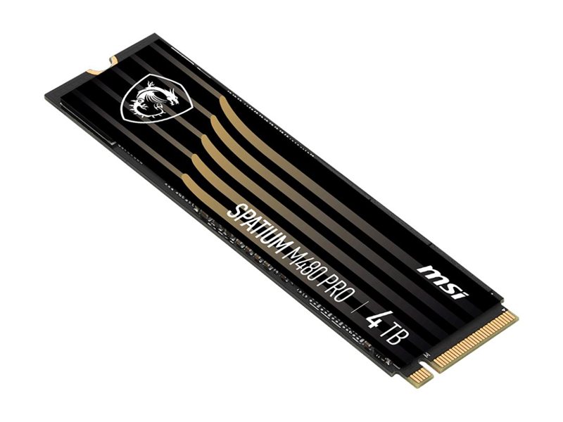 Твердотельный накопитель MSI SSD SPATIUM M480 Pro, 2000GB, M.2(22x80mm), NVMe, PCIe 4.0 x4, 3D TLC, R/W 7400/7000, IOPs 1 000 000/1 000 000, DRAM buffer 2048MB, TBW 1400, DWPD 0.38 (5 лет)