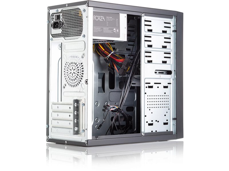 Foxline FZ-053-SX450R-U32 Case Forza mATX, 450W, 2xUSB3.0, Black, w/o FAN, 12 cm fan PSU, power cord