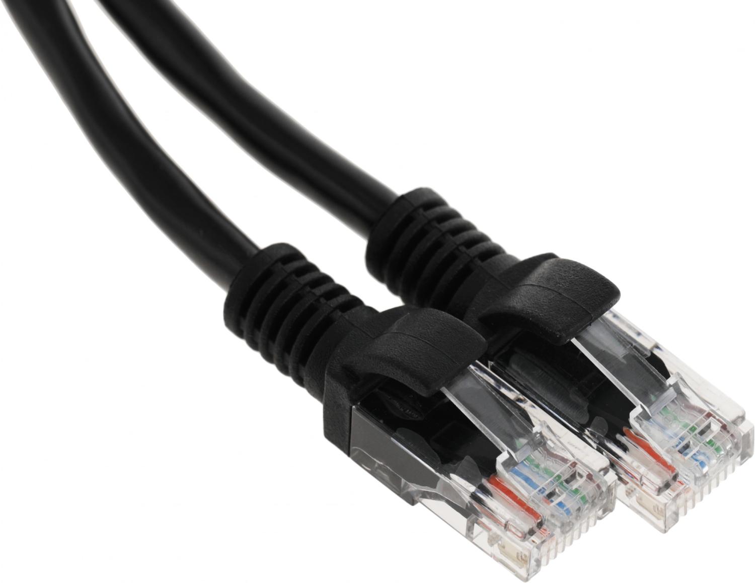 Патч-корд Premier PP12-1M/BK 1000Гбит/с UTP 4 пары cat.5E CCA molded 1м черный RJ-45 (m)-RJ-45 (m)