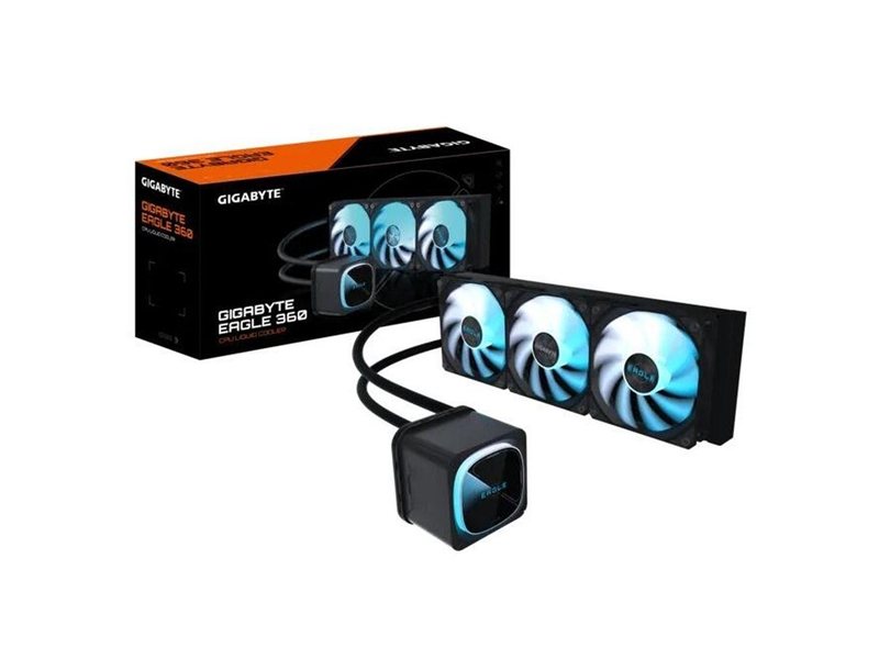 Жидкостная система охлаждения Gigabyte Eagle 360 3 x 120mm ARGB Fan, LGA 1200, LGA 1700, LGA 1851, 115*, AM5, AM4