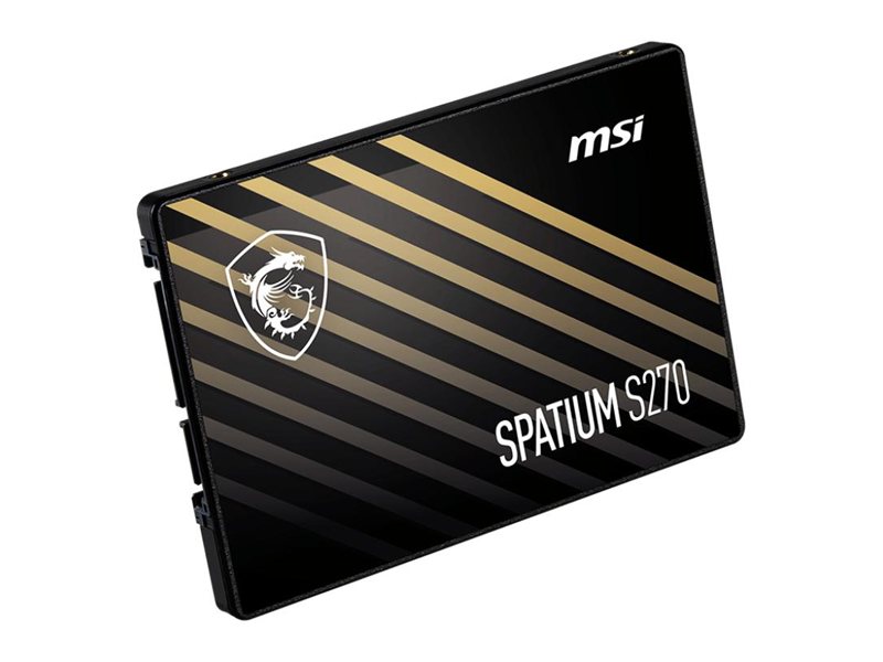 Твердотельный накопитель MSI SSD SPATIUM S270, 240GB, 2.5" 7mm, SATA3, 3D TLC, R/W 500/400, IOPs 50 000/80 000, TBW 110, DWPD 0.25 (5 лет)