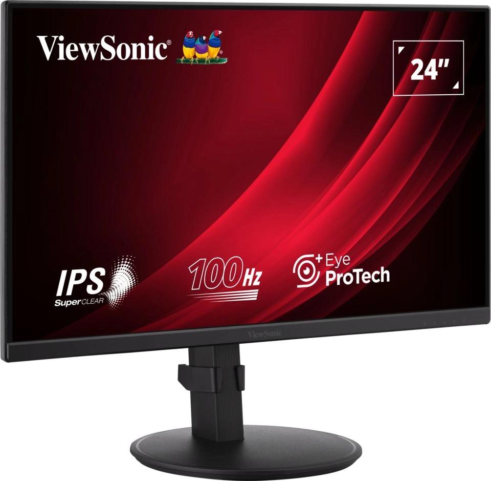Монитор ViewSonic 23.8" VA2408-HDJ черный IPS LED 16:9 HDMI матовая HAS Piv 250cd 178гр/178гр 1920x1080 100Hz VGA DP FHD 5.2кг