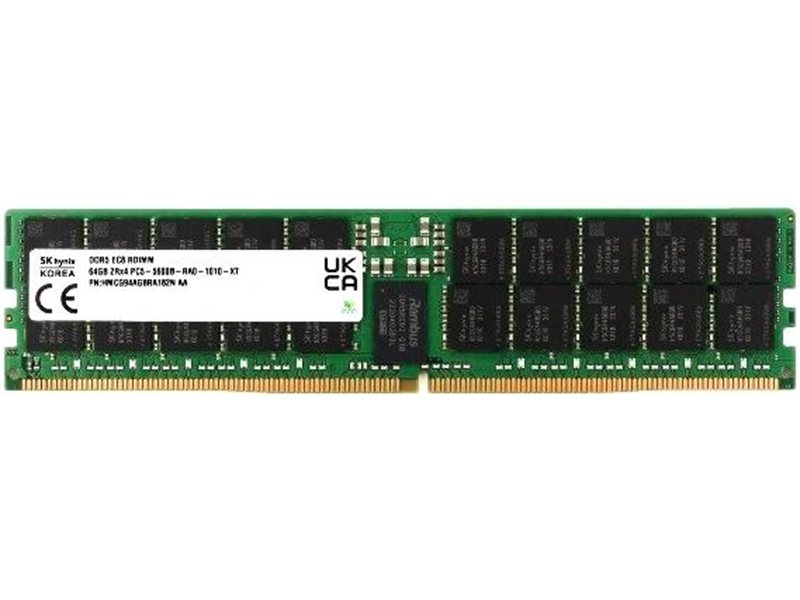 Оперативная память Hynix DDR5  64GB RDIMM 7200Mbps ECC Registered 2Rx4, 1 year, OEM, New Original