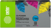 Картридж струйный Cactus CS-P2V69A №730 пурпурный (300мл) для HP Designjet T1600/1700/2600 с чипом